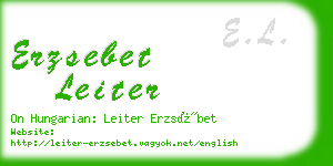 erzsebet leiter business card